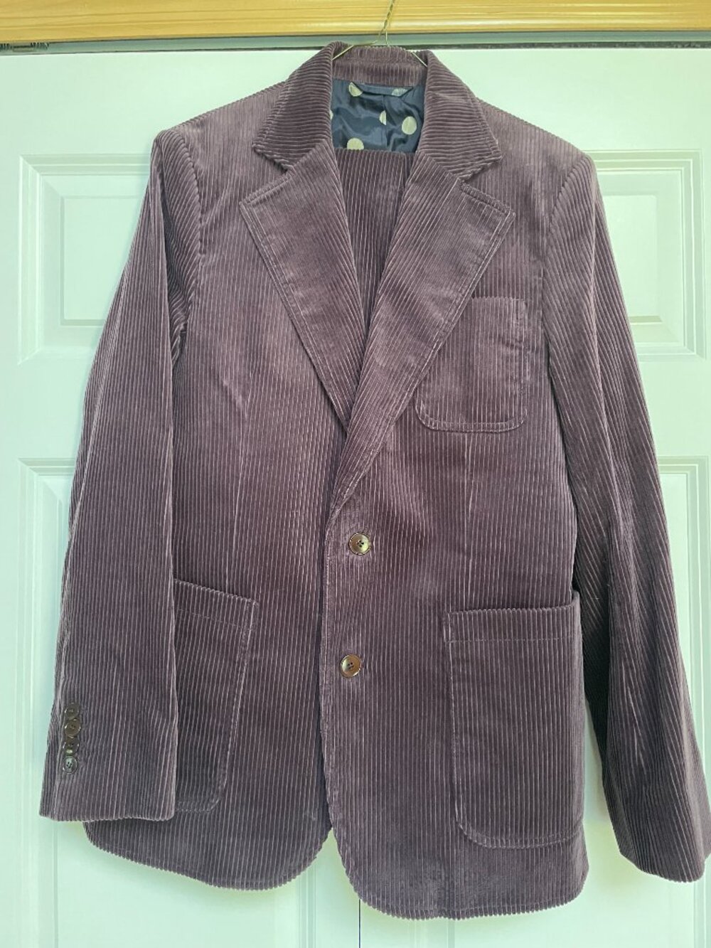 Acne Studios Purple size 46 Corduroy Suit
